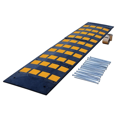 Vestil Rubber Speed Hump, 23.5 x 108, Asphalt RSH-108-24-A